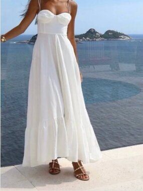 Zara Ruffled Poplin Dress